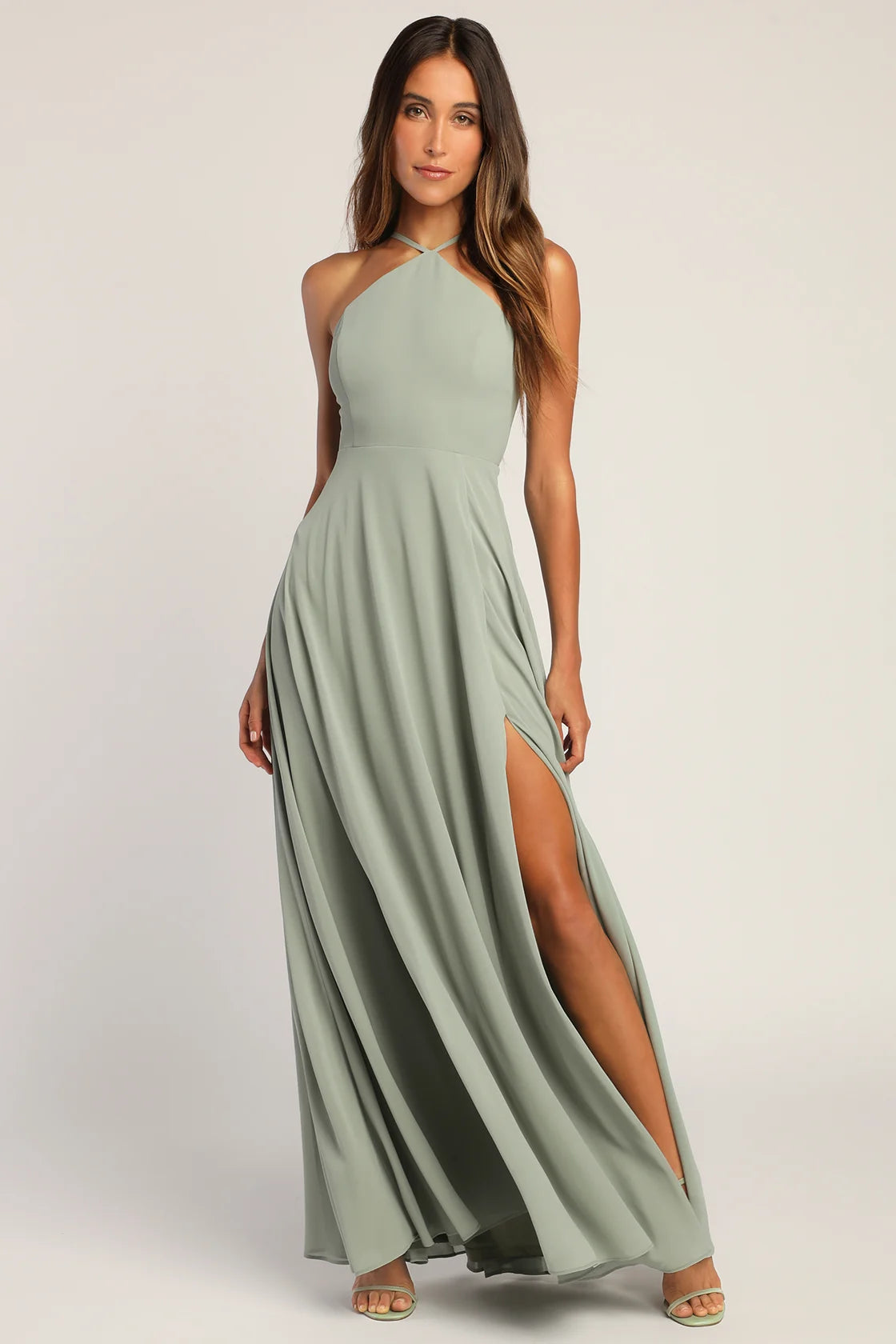 Absolutely Breathtaking Sage Brush Maxi Dress