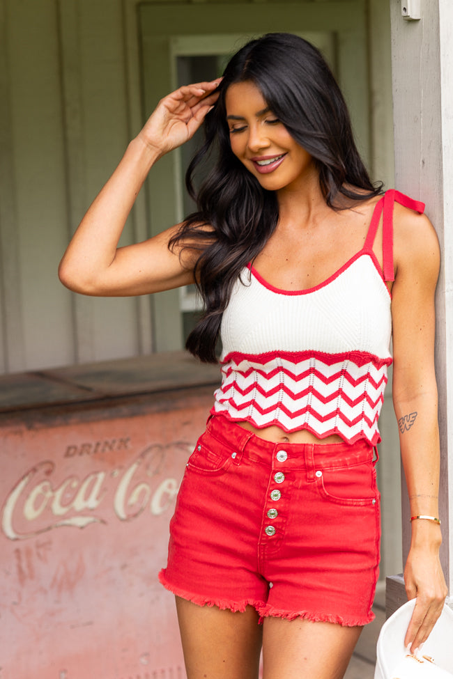 Ada Chevron Striped Knit Tank FINAL SALE